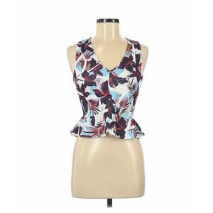 Zara Tropical Print Sleeveless Peplum top Small